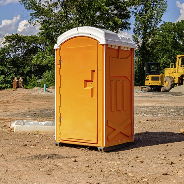 how often are the porta potties cleaned and serviced during a rental period in Clearmont